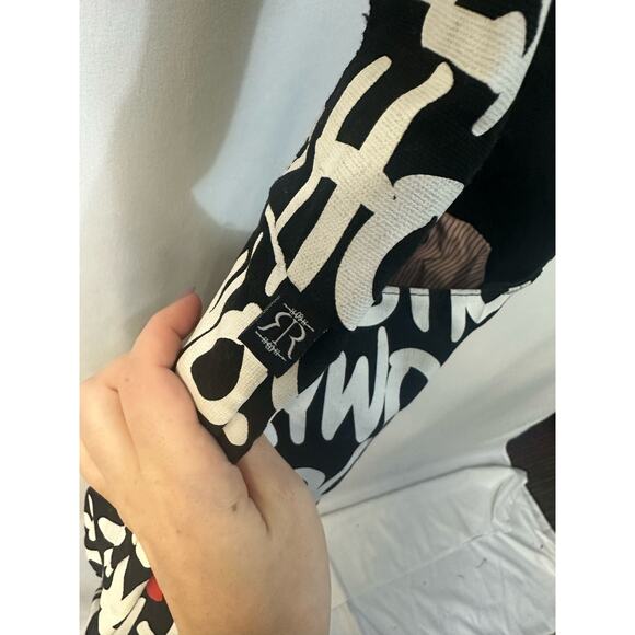 Robin Ruth HOLLYWOOD Crossbody Tote Bag Black White Large - Picture 5 of 5